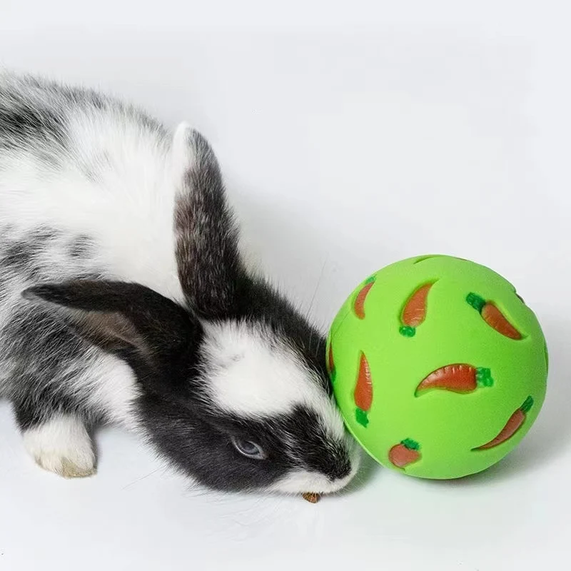 Králičie ošetrenie loptičkou Pet pomalé kŕmne interaktívne bunny hračky s hračkou hračky s hryzkou odolné voči kŕmeniu hračiek fret mačiatko mačiatko