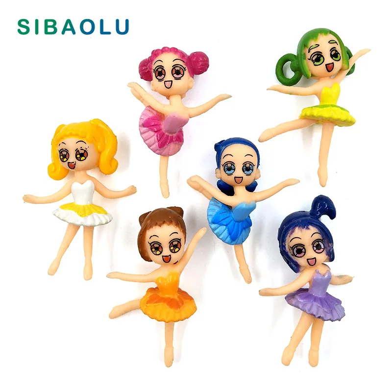 Krása tancovanie dievčaťa miniatúrna figurína karikatúra kúpalisko baletný charakter anime záhradný koláč dekorácie figúrky akčné modely bábika