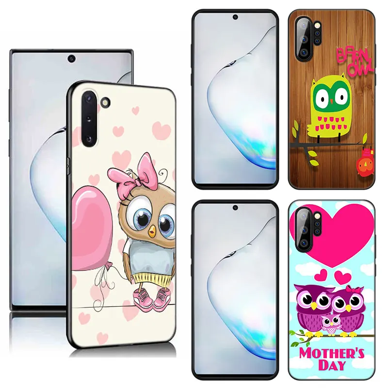 Krásna karikatúra sovu telefónu pre Samsung M30 M31 S Poznámka 10 20 M04 M13 M32 M14 M23 M33 M34 M42 M52 M53 M54 M11 M12 M21 M22 M51