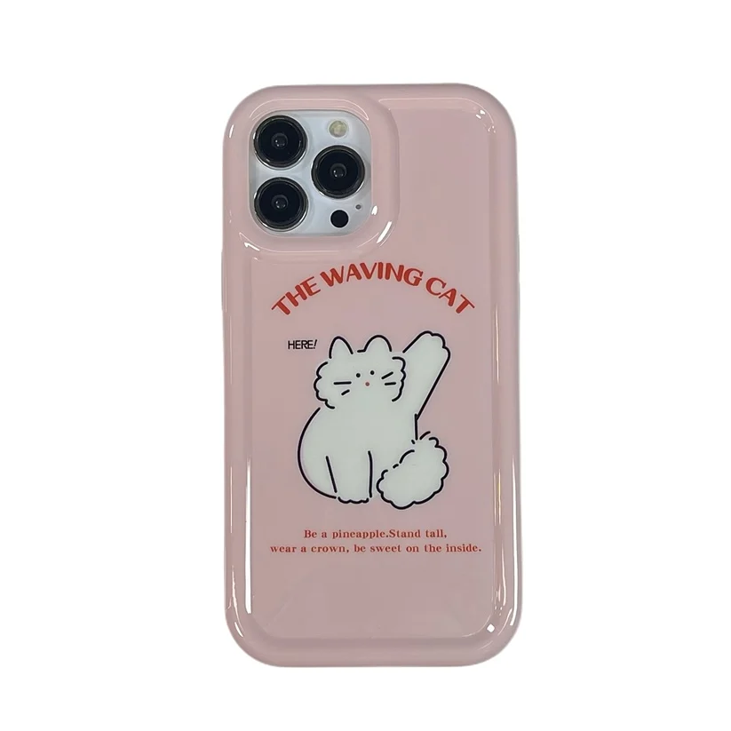 Krásna malá mačka Pink IMD proti strohaniu pre iPhone 14 plus 13 Pro Max Champ Phone Cover pre 12 11 Pro Max xs max xs max capa