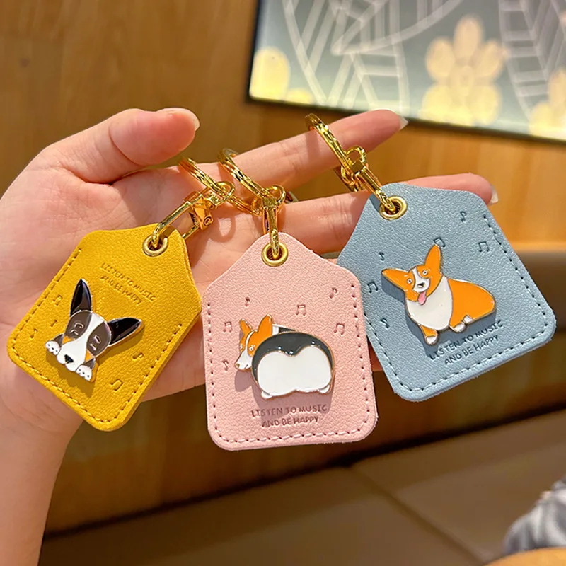 Krásne Corgi Dog Unisex Pull Type Key Bag Pu Leather Key Peňaženky Hotografia Držiak automobilu držiak na kľúče Nové kožené kľúče vrecko