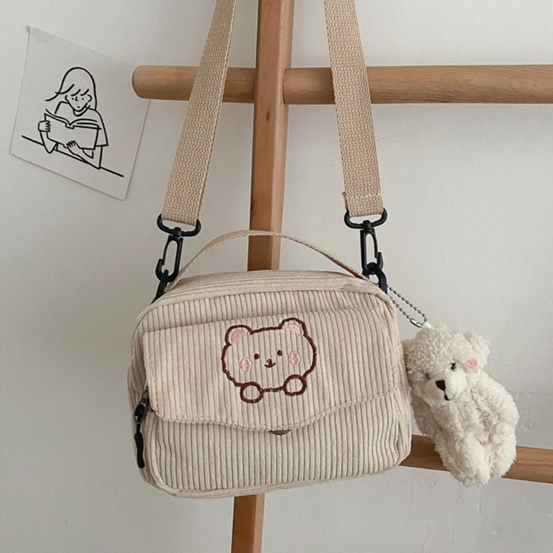 Krásne dámy girl karikatúra posol Tote taška s malými kordury crossbody taška dievčenským taškou na rameno na nákupy visí von