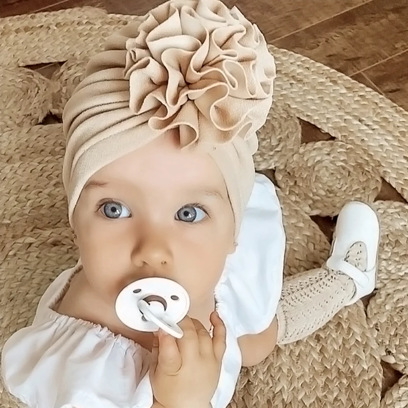 Krásne kvetinové detské klobúky mäkké dievča čelenka Turban Spring batoľa novorodenecká čiapka kapota čela hlavy deťom čiapky hotsales