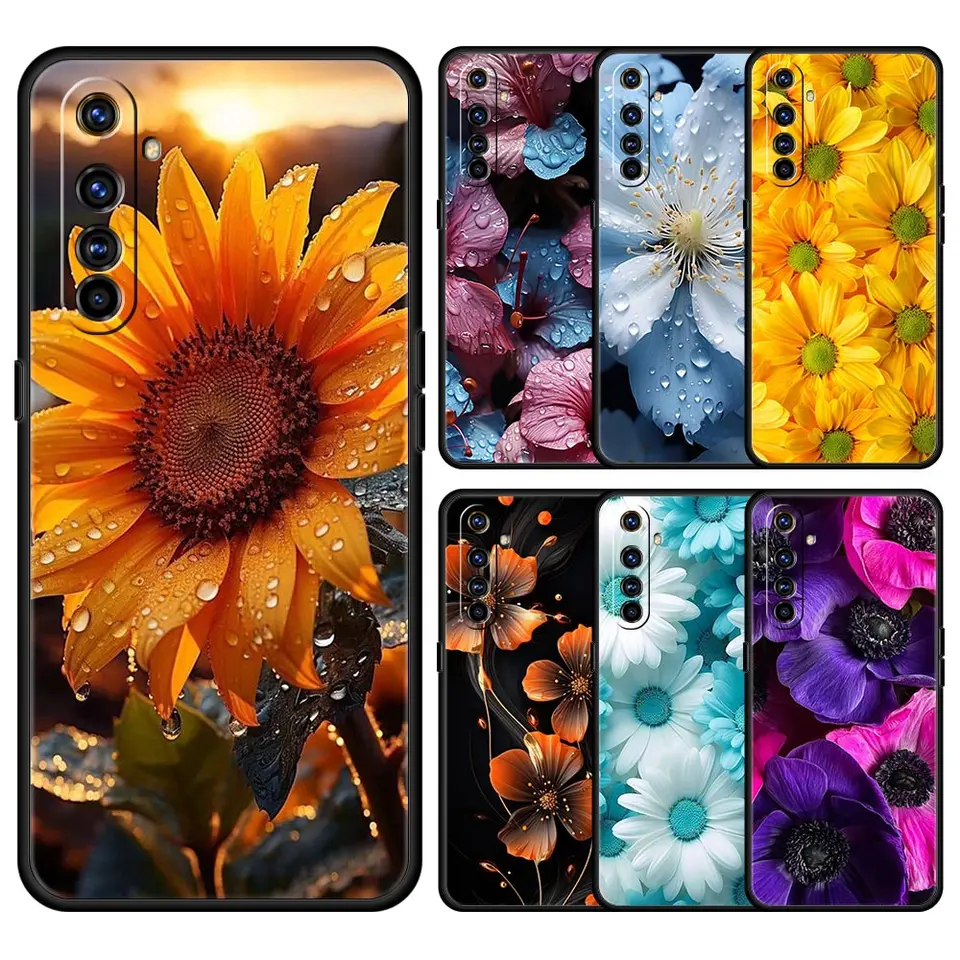 Krásne kvety listy pre Realme GT NEO 2 3 3T 5 PASE TELEFÓN 12 11 5G 10 9 8 5G 7 6 GT5 GT3 GT2 PRO C21 C11 C1 C25 Cover