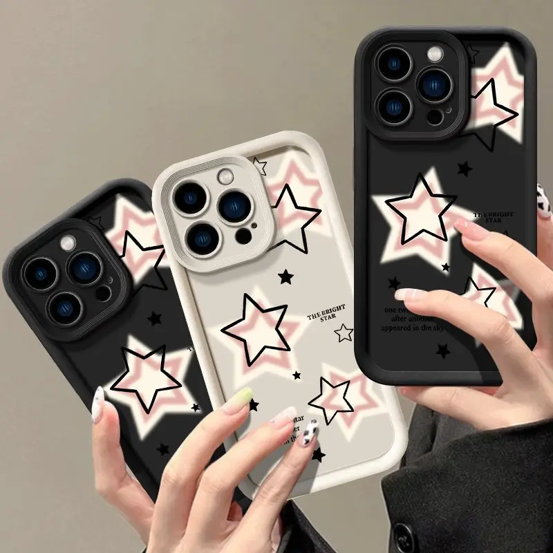 Krásne puzdro na telefón Pink Stars pre puzdro pre Xiaomi Redmi 9a 9C 10 10C 12C K30 K40 K50 POZNÁMKA 10 11 12 13 Pro 5G Cover