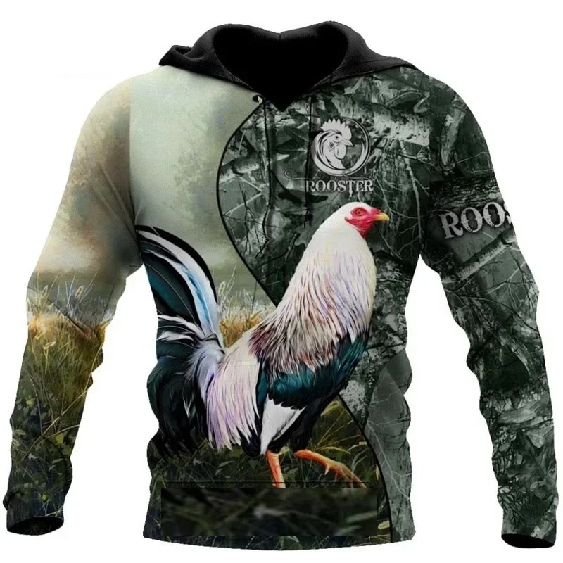 Krásny kohút 3D po celom potlačení unisex deluxe mikiny muži mikina pullover harajuku neformálne trať