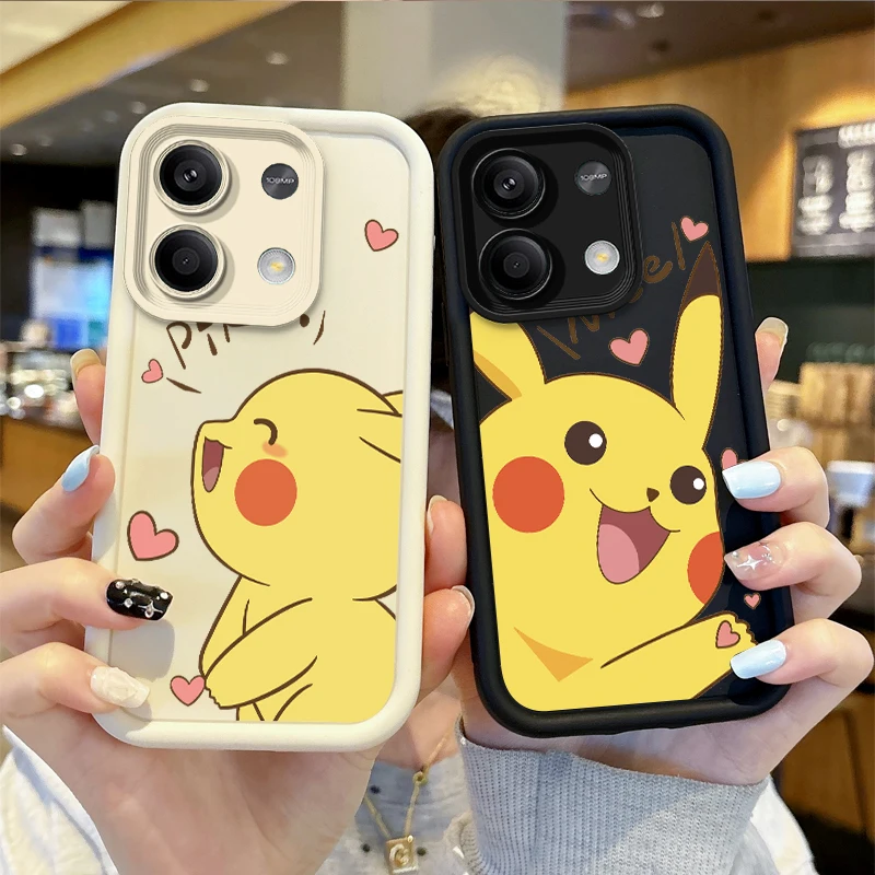 Krásny pokémon Pikachu pre puzdro pre Redmi Note 13 12 Pro Plus 5G Poznámka 13 11 10 9 Pro 12c 10c 9c A2 A1 Strapproof Atter