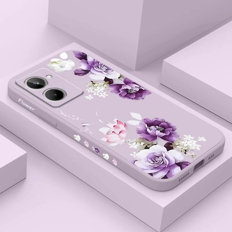 Krásny puzdro na pivonku pre Oppo Realme 11 10 9 9i 8 8i 7 Pro Plus C35 C21Y C25Y C25 4G 5G Liquid Silikone Cover