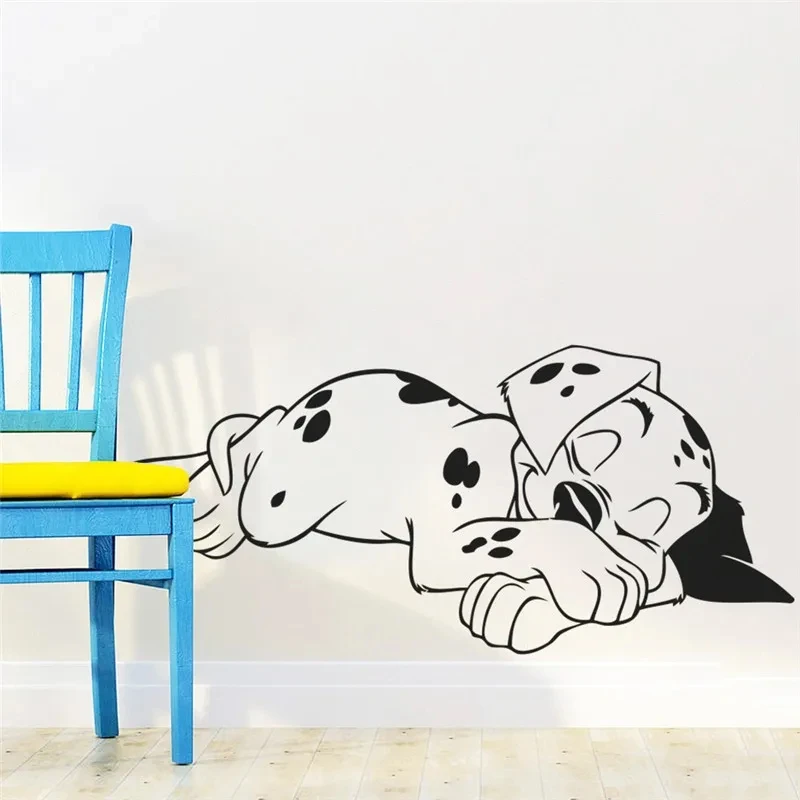 Krásny sladký sen Dalmatian Dogs nástenné nálepky Pet Pet Puppy vinyl stena Náklady nástenná maľba plagát Detské detské materské materské materské postieľky Detská spálňa Výzdoba