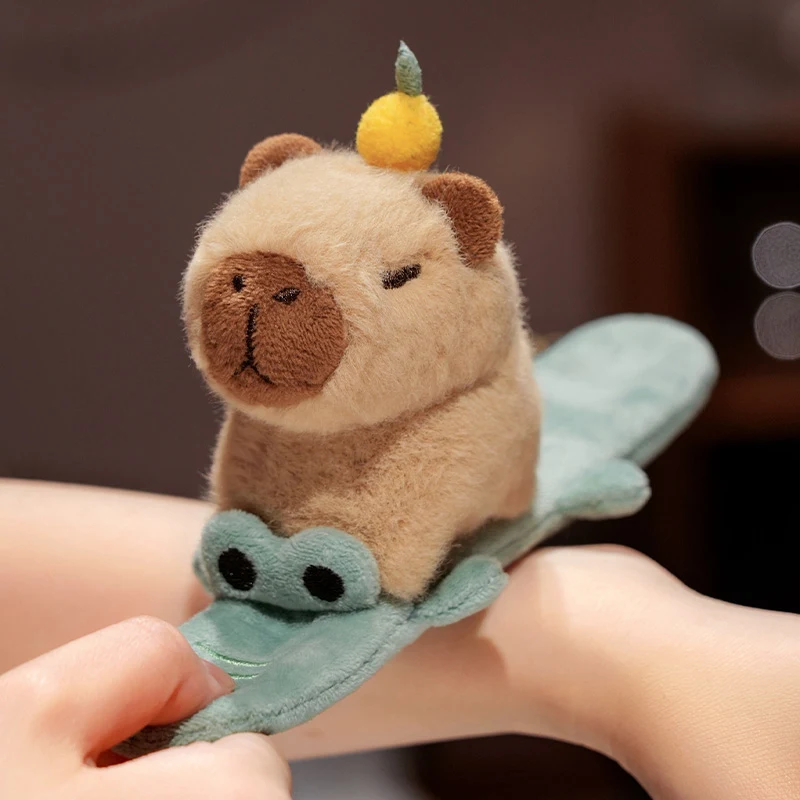 Krásny zvierací facka náramok náramku náramok Capybara Cat Cat Cat Cat Plush Ručný prsteň Zápät Hračky Kreatívny vtipný darček