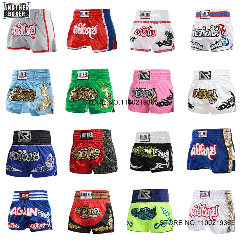 Krátky Muay Thai Men Kids Ženy boxerské kraťasy rýchlo saténové bojové zápasy sanda bjj mma nohavice telocvične Muay kickboxové nohavice
