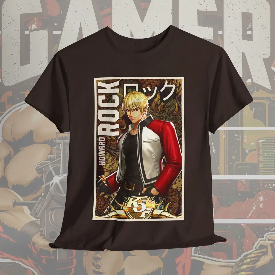 Kráľ bojovníkov Rock Gaming Shirt, KOF Tee, tričko Unisex Gamer Unisex