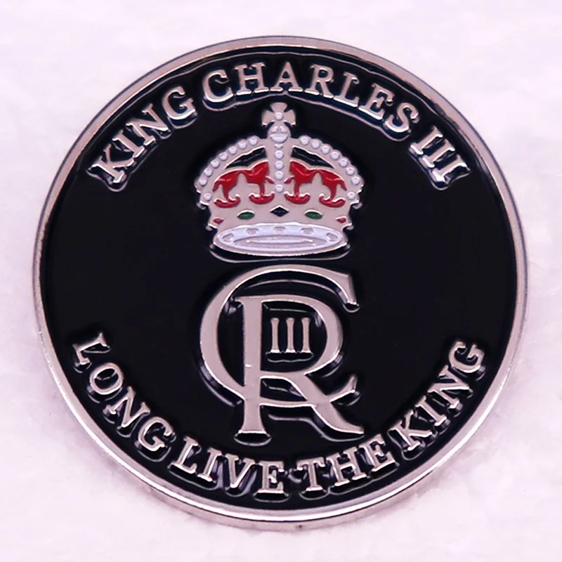 Kráľ Charles III Long Live the King Smalt Pin Brošňový šperk batoh zdobí doplnky