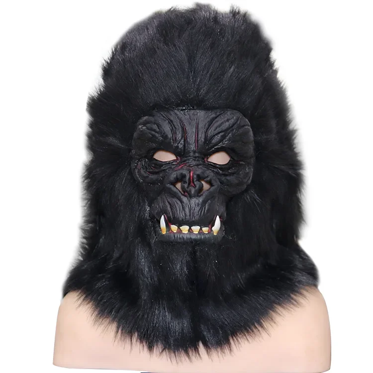 Kráľ Kong Chimpanzee Maska latex zvierací kapucňa Halloween Cosplay vtipný make -up sa obliekajte rekvizity