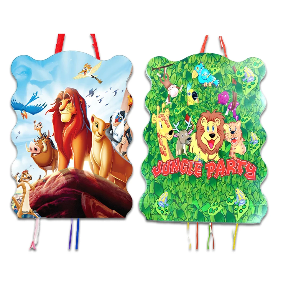 Kráľ Lion Pinatas Narodeninová oslava 1ks/šarža deco Simba Forest Animals Piñata Event Party Dekorácie Dievča