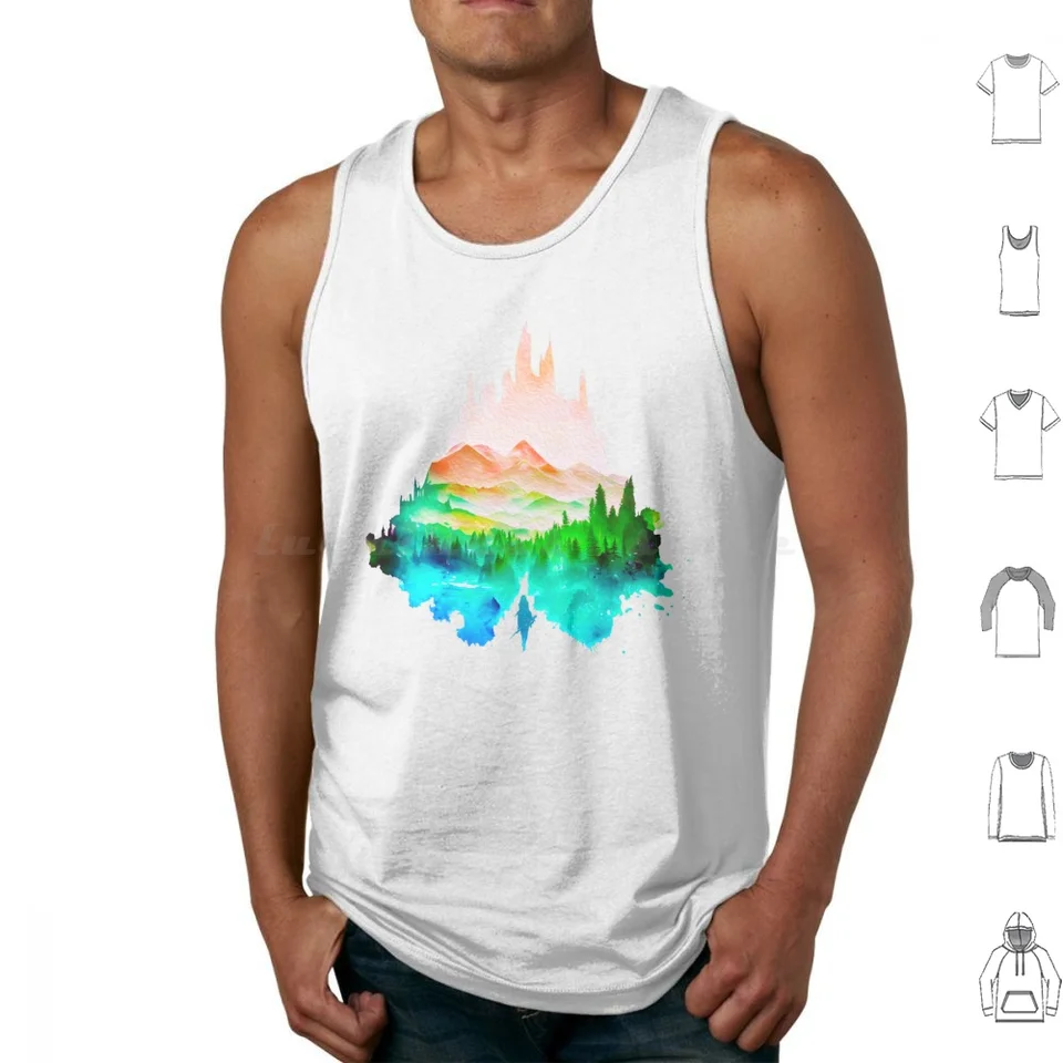 Kráľovské slzy Tank Tops Tlač bavlnené slzy Kráľovstva slzy Kráľovstvo Breath Divoký Hyrule 2023 Videohra Loz Tok