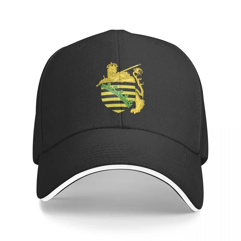 Kráľovstvo saského kabátu zbraní baseball čiapka Snap zadný klobúk Termal Visor Hat Baseball Cap Luxury Cap Golf Wear Men Dámske