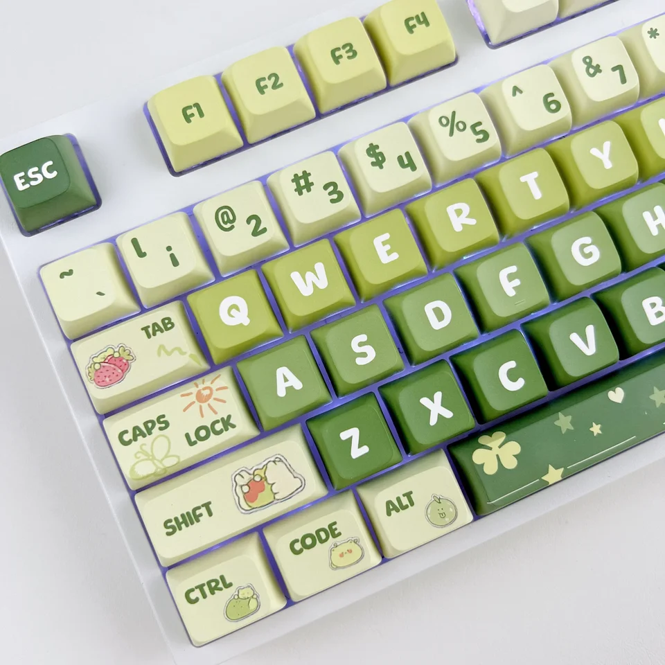 Krémový prášok jahody PBT Keycap Hot Sublimácie xda roztomilé gotoon karikatúra prispôsobená klávesnici 68/75/87/98
