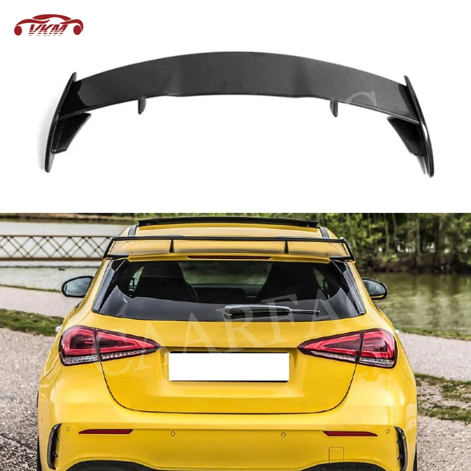 Krídla zadného spojlera uhlíkových vlákien triedy ABS Čierne krídla na chvost pre Mercedes Benz W177 Hatchback A180 A200 A220 A250 A35 2019 2020