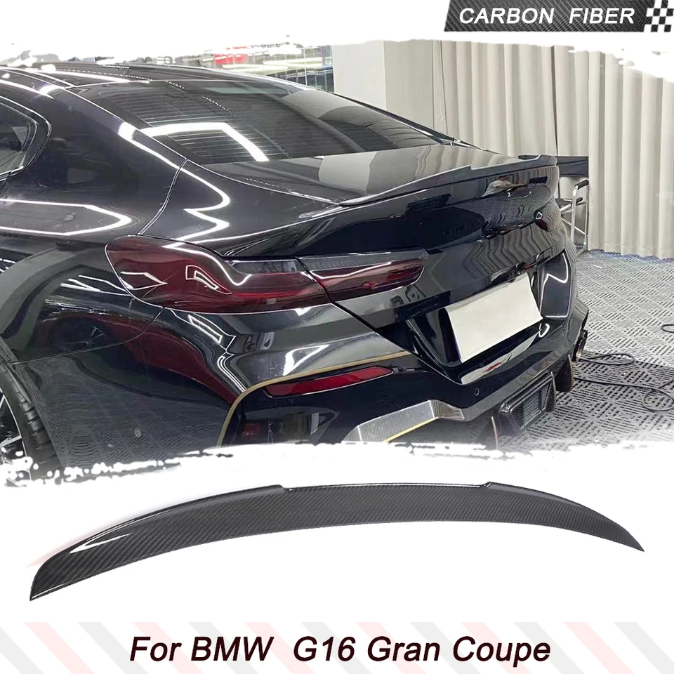 Krídlenie spojlera zadného kmeňa z uhlíkových vlákien pre BMW 8 Series G16 4 Door 2018-2021 Car Trunk Boot Boot Lip Wing Spoiler Sit Ducktail