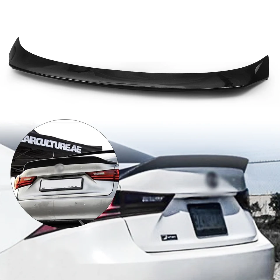 Krídlenie spojlera zadného veka pre Lexus IS200T IS250 IS300 IS350 IS F Sport Sedan 4 Door 2014-2020 GLOS Black Tail Splitter Lip