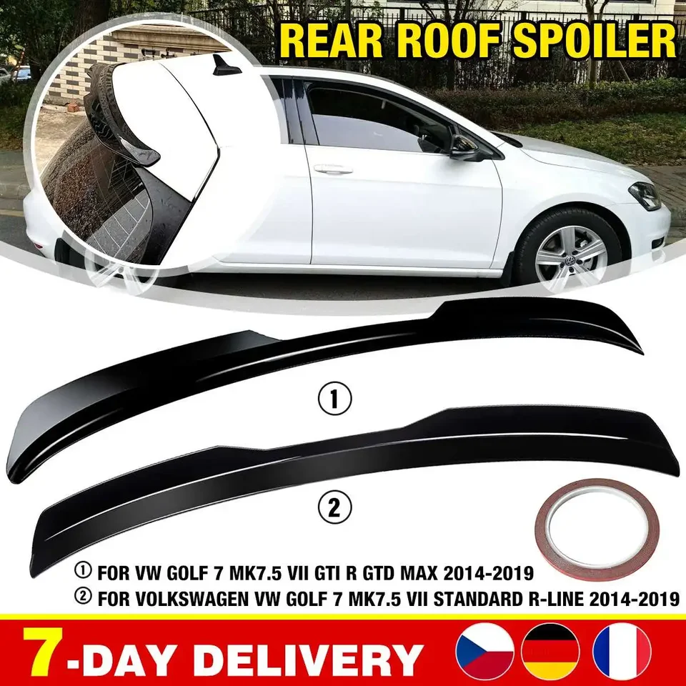 Krídlenie zadného spileru na zadnú strechu do automobilu Prepojte zadný kufrový spojler pery pre Volkswagen VW Golf 7 MK7.5 VII Standard R-Line 2014-2019