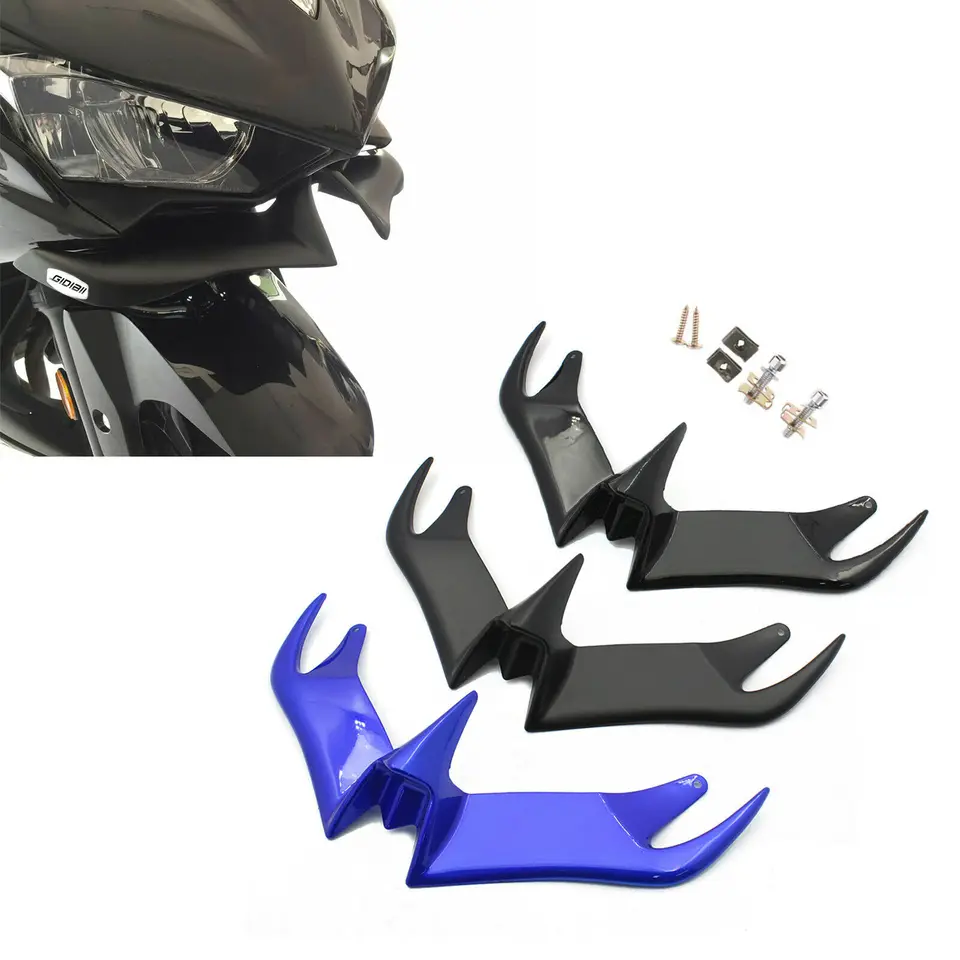 Krídlové predné ABS plastové kapotážové závody plutvy na čelné sklo pre Yamaha YZF-R3 R25 Aerodynamic ABS Plastic Aerodynamic ABS
