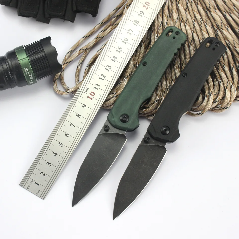 KS 6105 skladací nôž taktické prenosné prenosné prežitie Cmaping D2 Black Blade vreckové nože Nylonové vlákno rukoväte EDC Tools