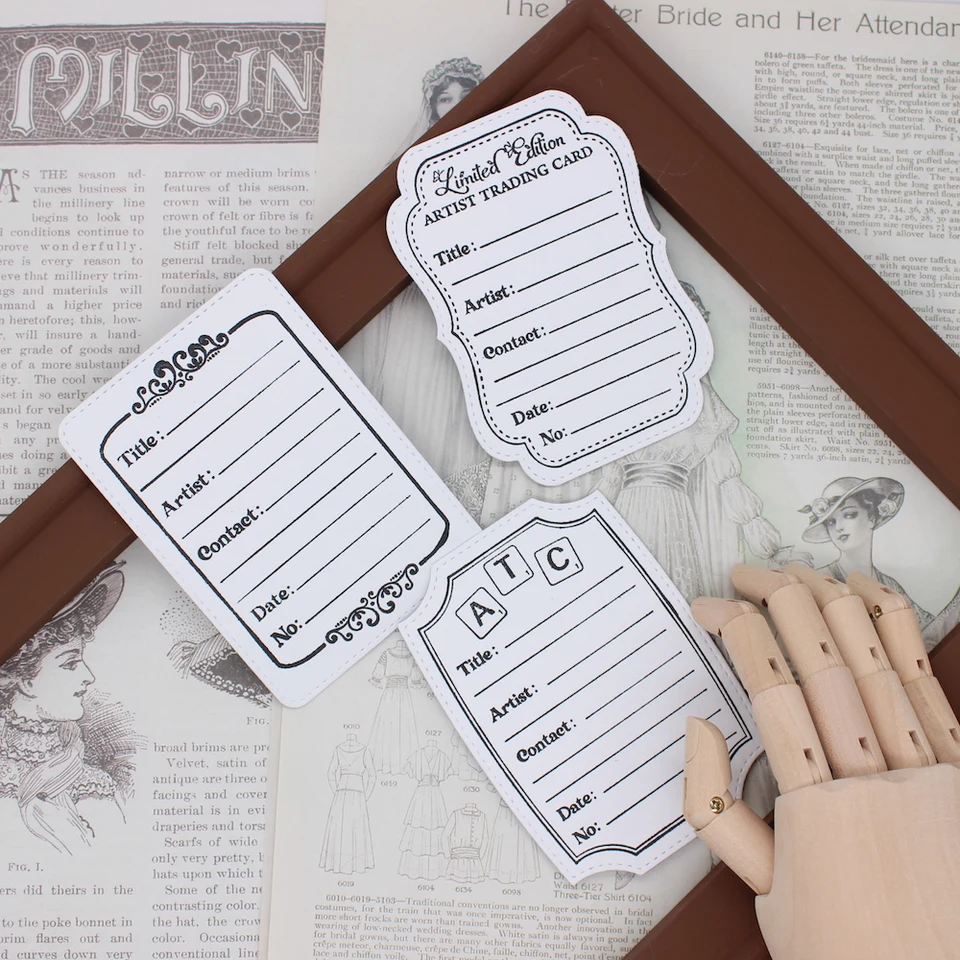 KSCraft ATC Card Transparent Clear Silikone Pečiatka a rezanie matríc pre vyrábanie zo scrapbookingu/karty/detská remeselná zábava dekorácia