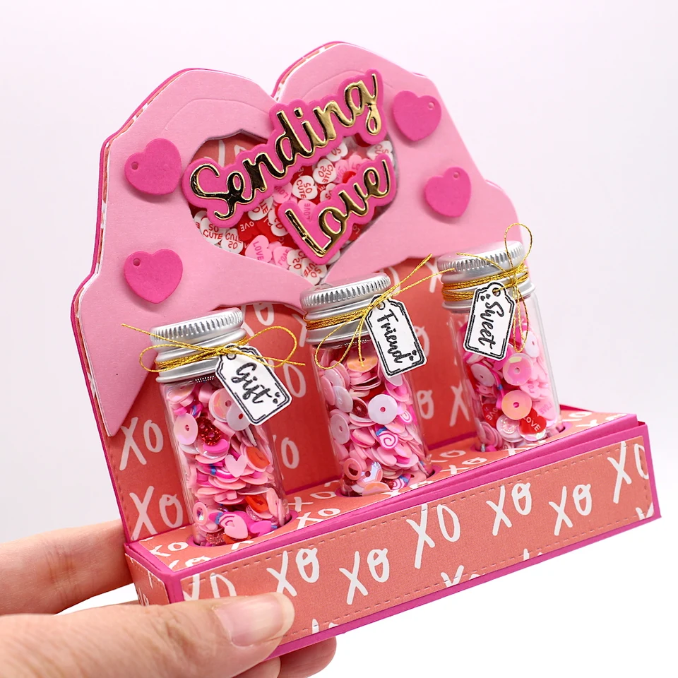 Kscraft Valentine Jar Darček kovové rezanie matrici