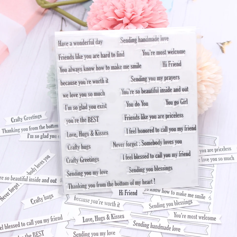 KSCraft všetko o vás priehľadná čistá silikónová pečiatka a rezanie matríc pre vyrábanie zo scrapbookingu/karty/detská remeselná zábava dekorácia