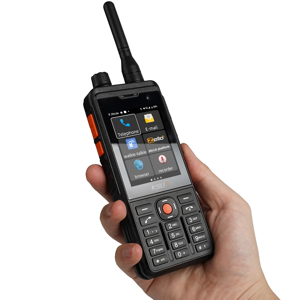 KSUn KSXAL1 Zello Walkie Talkie 4G WCDMA CDMA GSM vizualizácia Intercom GPS polohovanie SIM Card Mobilný telefón Two Way Radio