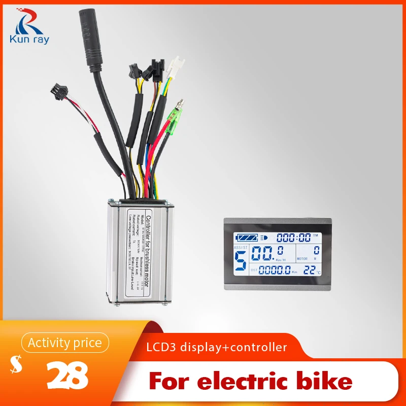 KT LCD3 displej 15A/17A/22A/30A/35A Brushless Controller Electric Bicycle Conversion Displej pre ovládač KT