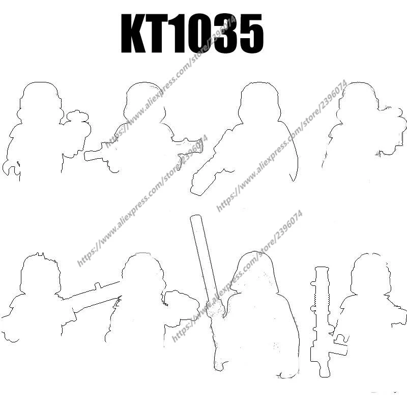 KT1035 Akčné figúrky filmových doplnkov stavebné bloky tehly hračky XP270 XP271 XP272 XP273 XP274 XP275 XP276 XP277