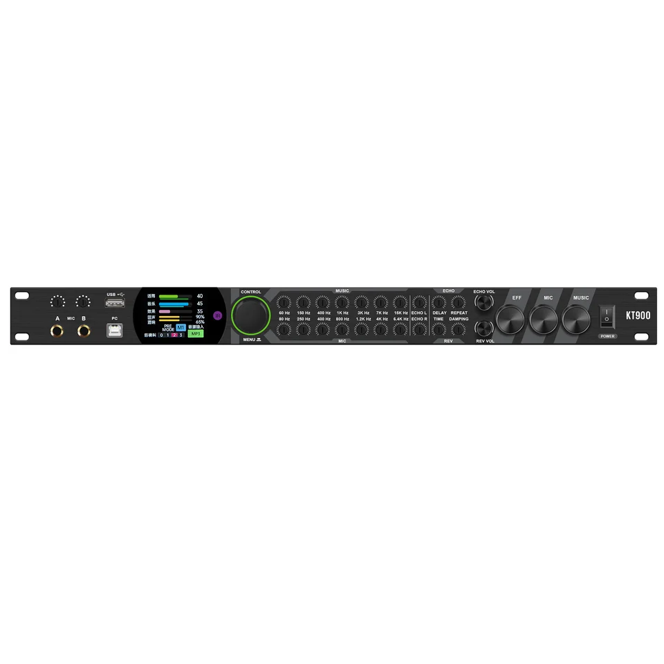 KT900 Profesionálny zvukový digitálny procesor 48bit DSP Effects Processors s Bluetooth pre karaoke zvukový systém