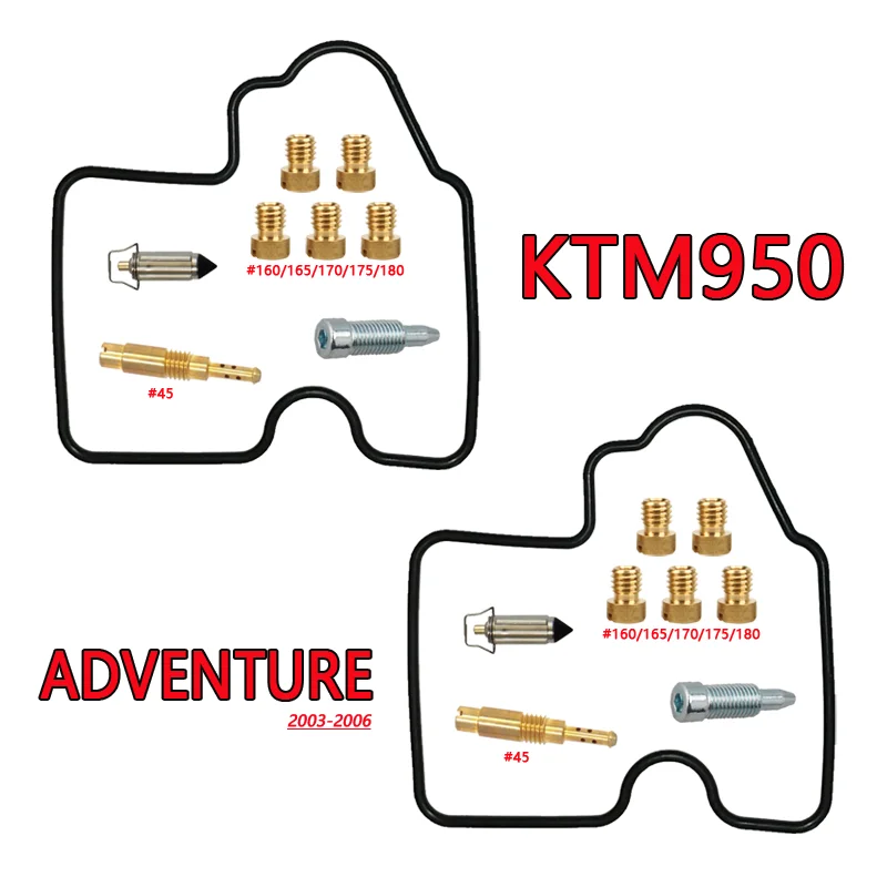 KTM950 Adventure 2003-2006 Kit na opravu karburátorov Motocykel cestovné Enduro KTM 950