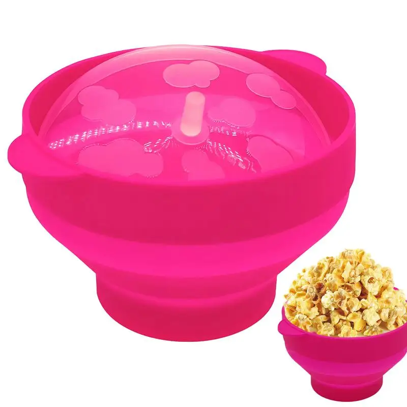 Kuchynská mikrovlnná rúra popcorn misa vedro Silikón DIY Popcorn Maker s vekom ovocné misky Vysoko kvalitné jednoduché náradie popcorn