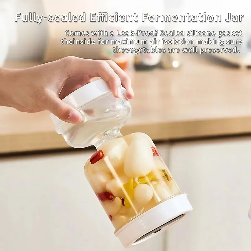 Kuchynská pickle sitka Jar Nové olivové nádoby na kontajnery presýpacie hodiny s nožnicou s flip nádobou na utekanie pre vzduchotesné skladovacie náradie