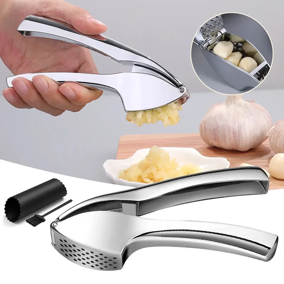 Kuchynské náradie cesnakový lis manuálne kašovaný cesnakový drvič stroj ručieho ergonomické priľnavosť anti-busta varenie zázvoru