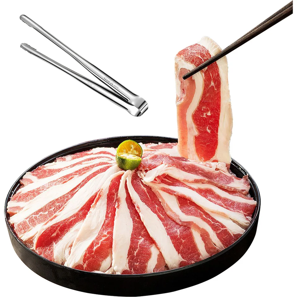 Kuchynské pinzety z nehrdzavejúcej ocele varenie pinzety kov kov slúžiaci kliešte na varenie riadu pre šalátový steak grilovanie bufetu
