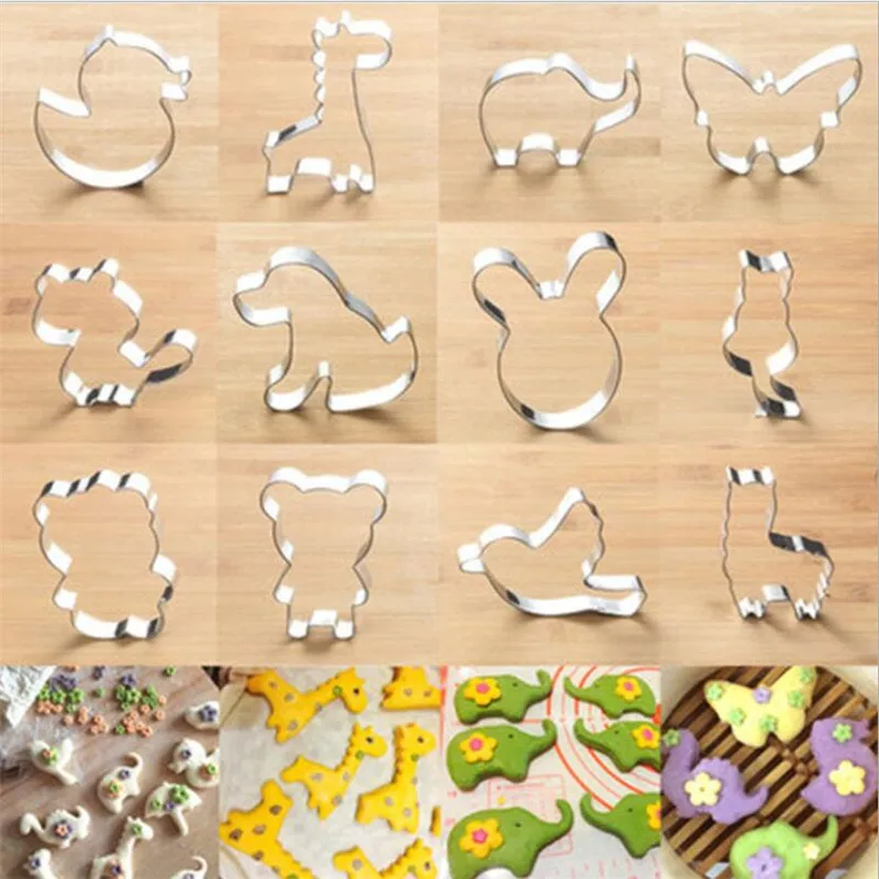 Kuchynské sušienky z nehrdzavejúcej ocele Unicorn Animal Biscuit Cookie Cutters Fondant Cestr zdobenie náradie na pečenie