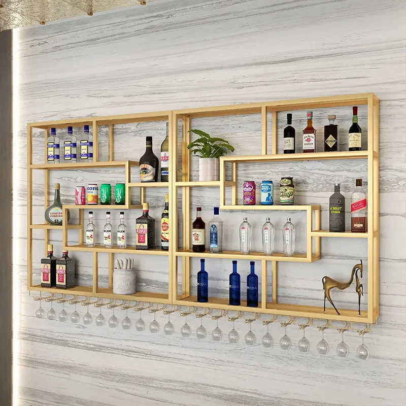 Kuchynský úložný nábytok Fluating Bar Roh rohový skrinka bufet reštaurácia Botellero vino moderná stena namontovaná whisky
