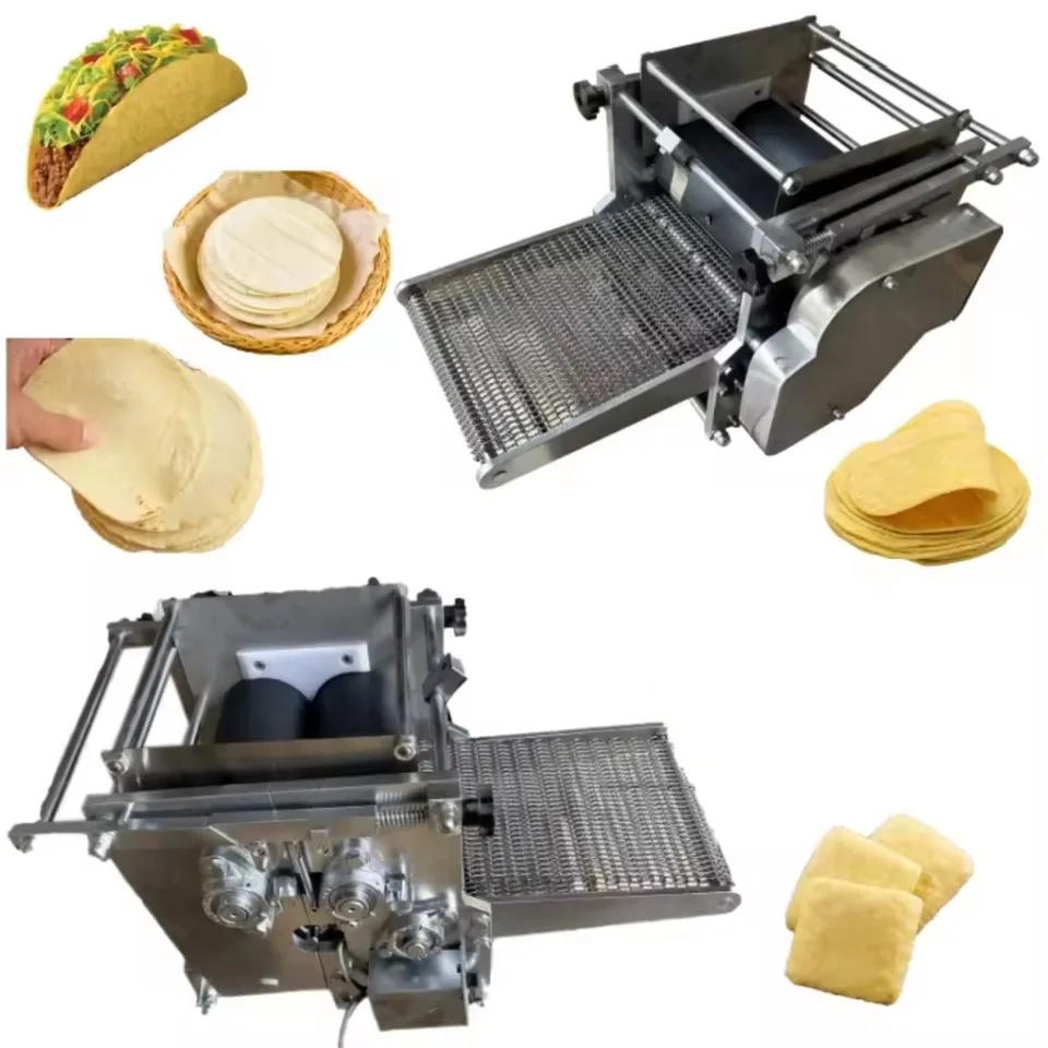 Kukurica mexický tortilla stroj taco roti výrobca tlačový chlieb zrno výrobky Tortilla výroba stroje plné automatickú priemyselnú múku