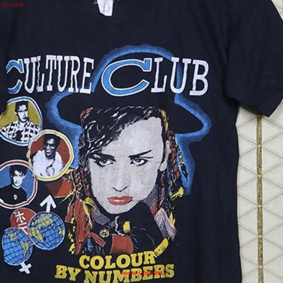 Kultúrny klub tričko Vintage vzácny chlapec George Black Tee Farba podľa čísel Nová vlna Duran Adam Ant Billy Idol Cyndi Lauper Rupaul
