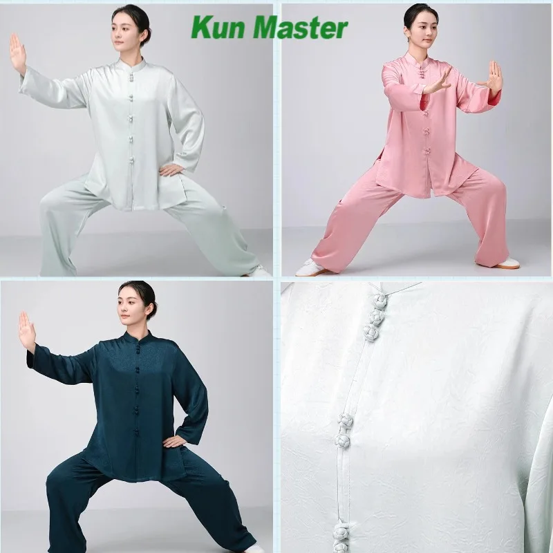 Kun Master Kung Fu Uniforma bojových umení tai chi oblečenie unisex dlhé rukávy pre letné čínske tradičné oblečenie
