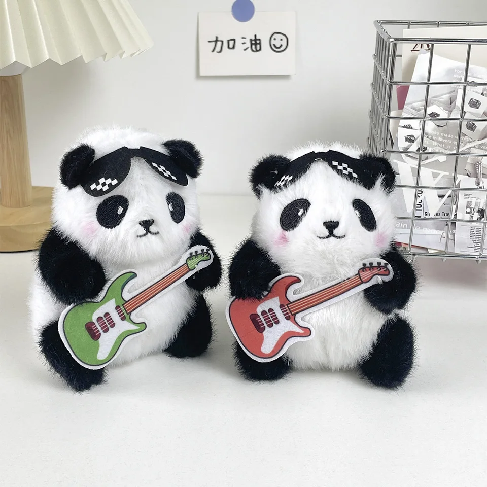 Kung Fu panda plyšová bábika Guitar Guitar Kids hračky zavesenie doplnky roztomilé kľúče pre bábiky Keychain Doplnky prívesok pár darčekov priateľky