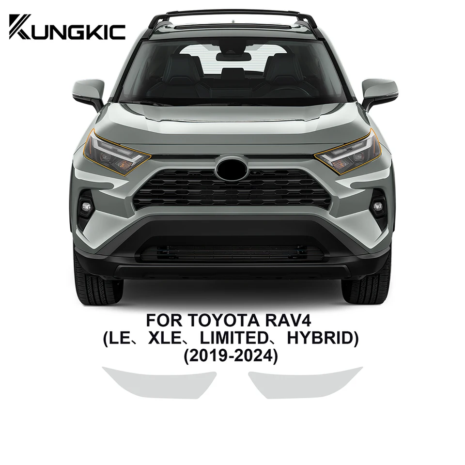 Kungkic for Toyota Rav4 Hybrid XA50 2019-2024 Predný svetlomet predprednost pre predpredné farby Číry film PPF TPU priehľadný