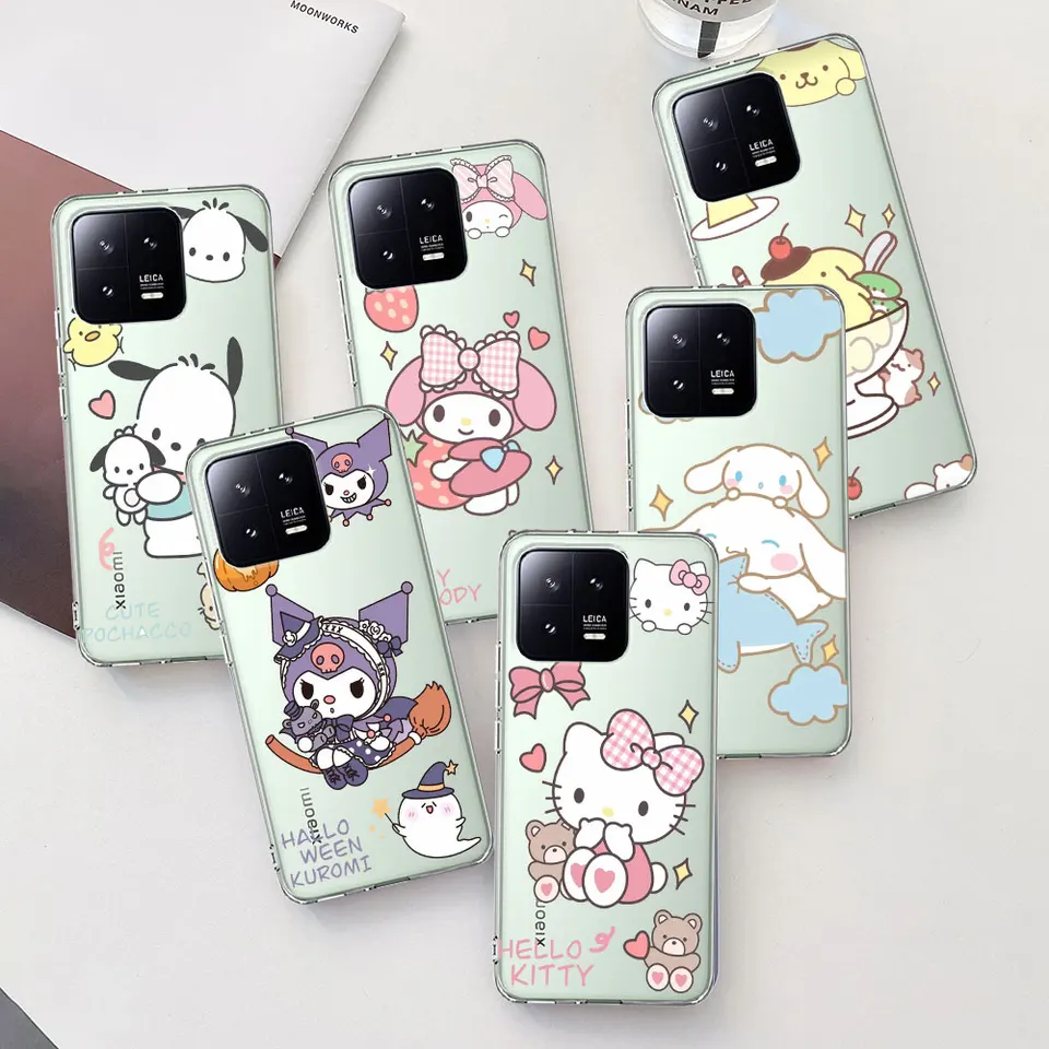 Kuromi Cute Melody Case pre Xiaomi Mi 9T 11T 11. 11 10T 12x 12t Pro A2 13 9 CC9 A3 CC9E 10 11I 5x A1 8 LITE TPU Soft Cover Telefón
