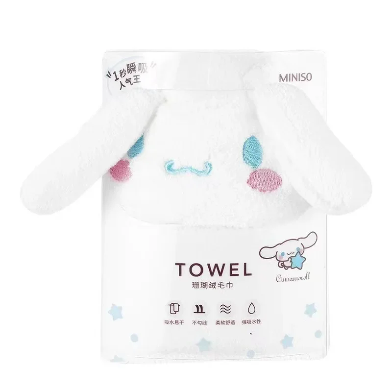 Kuromi melody KT trojrozmerná uší koralové zamatové mäkké absorbentné uteráky na uteráky Boys Boys Anime kawaii karikatúra