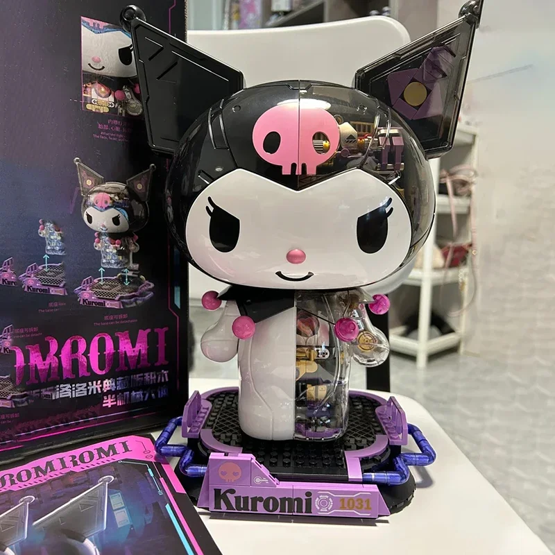 Kuromi Sanrio Cool Semi Machine Všeobecný 2.0 Akčné figúrky Trendy hračky Dekorácia roztomilý modely bábiky Desktop Ornament Prekvapenie darček